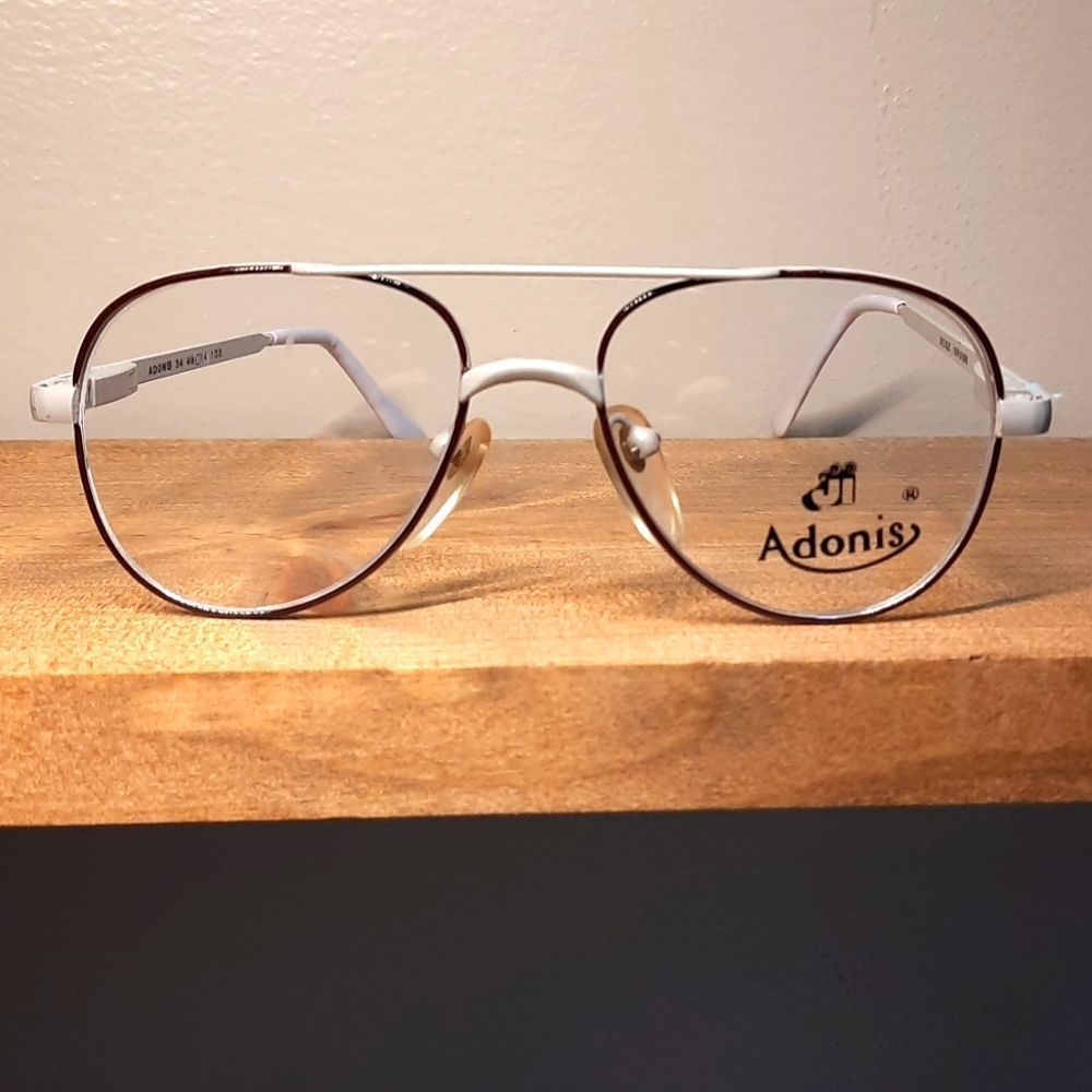 Authentically VINTAGE Eyeglass Frame, Rx'able, 46-14-135, beige/brown glasses